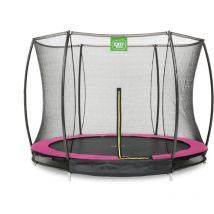 Exit Silhouette Bodentrampolin Ø244cm Mit Sicherheitsnetz - Rosa