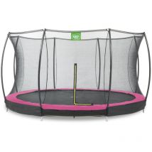 Exit Toys - exit Silhouette ground trampoline 12ft with safety net - pink