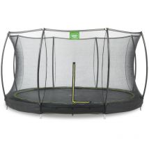 Exit Toys - exit Silhouette ground trampoline 12ft with safety net - black
