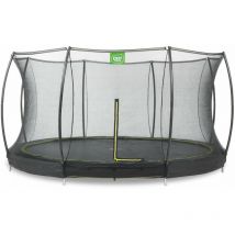 Exit Toys - exit Silhouette ground trampoline 14ft with safety net - black