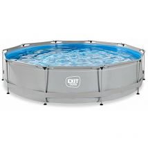Simonrack - exit Soft Grey pool 12ft x 30in with filter pump - grey