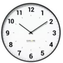 Horloge murale et de table RAC1003 – Rond – Blanc – Forme, Largeur, Matières, Hauteur, Longueur – Explore Scientific