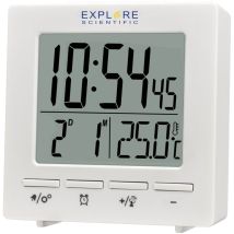 Explore Scientific Rdc1005wht Réveille-matin Réveil Numérique Blanc