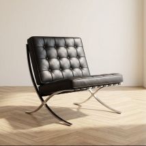Expo Sessel Schwarz Leder