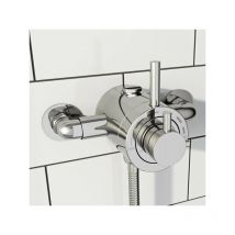 Exposed Modern Concentric Thermostatic Shower Mixer Valve Chrome - 1 Outlet