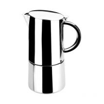 Express Moka Kaffeemaschine – 4 Tassen (200 ml) – 18 % Cr-Edelstahl – Leicht zu reinigen – Für Gas-, Elektro- und Cerankochfelder