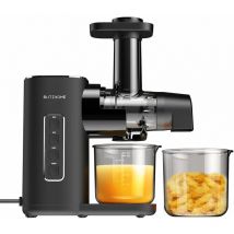 Insma - Exprimidor eléctrico de 450 ml y 4 velocidades y 150 w para frutas y verduras con motor silencioso/función inversa/puerto de alimentación