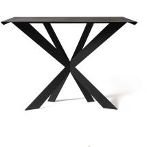 Exsodus – Zeus-Konsole 110x35x85 cm, Eisen schwarz, geometrisch – Made in Italy