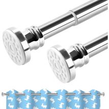 Brisunshine - Extendable Shower Curtain Poles 110 to 290cm, No Drill Tension Rod Adjustable Shower Curtain Rail, telescopic pole for Window Bathroom