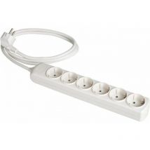 Extender 6 Bipolarbuchsen 16A 250V weiß mit Verschluss Solera 8016