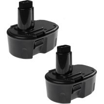 Extensilo - 2x Batería compatible con Dewalt DC612KA, DC528 FlashLight, DC551KA, DC613KA, DC614KA, DC615KA herramientas eléctricas (3300 mAh, NiMH,