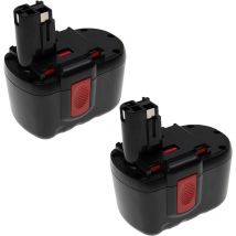 2x Batterie compatible avec Bosch GBH24VF, GCM24V, gkg 24V, gks 24V, gli 24V, gmc 24V outil électrique (3300 mAh, NiMH, 24 v) - Extensilo