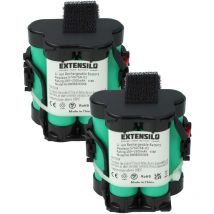 2x Battery compatible with Flymo 1200R 2018 Lawnmower (2500mAh, 18 v, Li-ion) - Extensilo