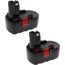 EXTENSILO 2x Battery Replacement for Bosch BAT189 for Electric Work Tool (3300 mAh, NiMH, 18 V)