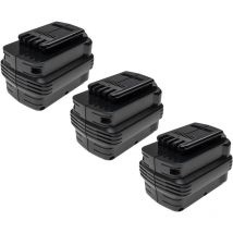 EXTENSILO 3x batería compatible con Dewalt DC223KB, DC224, DC223, DC224KA, DC222, DC222KB, DC223KA, DC222KA herramienta (3300 mAh, NiMH, 24 V)