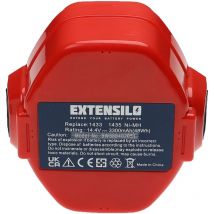 Extensilo - 3x batería compatible con Makita 6339DWFE, 6339DWDE, 6932FDWDE, 6932FD, 6934FD, 6933FD herramienta (3300 mAh, NiMH, 14,4 v)