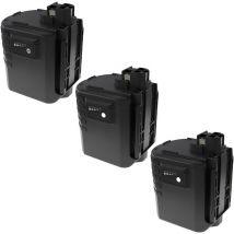 3x batería reemplaza Bosch 2 607 335 097, 2607335097, 2607335098, 2607335163 para herramienta (3300 mAh, NiMH, 24 v) - Extensilo