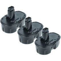3x batteria compatibile con Dewalt DW919 FlashLight, DW908 Flash Light, DW919 Flash Light utensile elettrico (3300 mAh, NiMH, 18 v) - Extensilo