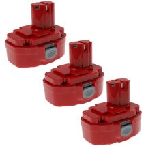 3x batteria compatibile con Makita 5046DB, 5046DWA, 5046DWB, 5046DWD, 5046DWDE attrezzi da lavoro (3300 mAh, NiMH, 18 v) - Extensilo
