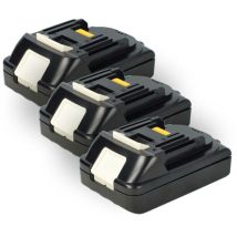 3x batteria compatibile con Klauke ek 60/22-L, ek 50/5, ek 60 unv, ek 60 unv-l, ek 60/22 utensile elettrico (2500 mAh, Li-Ion, 18 v) - Extensilo