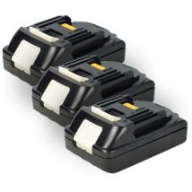 3x batteria compatibile con Makita MUH401DZ, MUM168DRF, MUH461DZ, MUH461DRF, MUR181DRF, MUM168DZ utensile elettrico (2500 mAh, Li-Ion, 18 v)