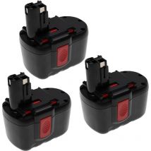 3x Batterie compatible avec Bosch GBH24VF, GCM24V, gkg 24V, gks 24V, gli 24V, gmc 24V outil électrique (3300 mAh, NiMH, 24 v) - Extensilo