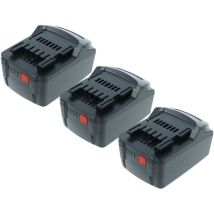 3x Batteries compatible avec Fischer fss 18V 400 bl - Set 4, fss 18V 600 - Set 1 outil électrique (5000 mAh, Li-ion, 18 v) - Extensilo