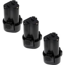 3x Batteries compatible avec Makita BMR101, BMR103, BMR103B, BMR104, BMR100, BMR102 outil électrique (2500 mAh, Li-ion, 10,8 v) - Extensilo