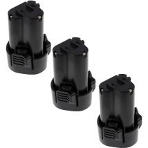 3x Batteries compatible avec Makita UH200DWE, UH200DWEX, UM164, UM164DW, UH200DZ outil électrique (2500 mAh, Li-ion, 10,8 v) - Extensilo