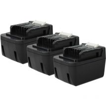 Extensilo - 3x Battery compatible with Makita MT080E, UM165DWX, TD126D, UH480DW, UM165D, UH480D, UR140D Power Tools (5000 mAh, Li-Ion, 14.4 v)