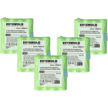 Extensilo 5x Akku Kompatibel Mit Microtalk 80, 85, 100, 110, 115, 200, 300, Pr500, Pr900 Funkgerät, Walkie Talkie (800 Mah, 4,8 V, Nimh)