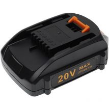 Batería compatible con Worx WG629E.91, WG778E, WG778E.1, WG779, WG778, WG801E, WG891 herramientas eléctricas (2500 mAh, Li-Ion, 20 v) - Extensilo