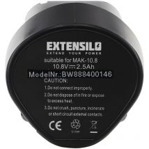 Batteria compatibile con Makita ML100W, ML101, MR051, ML101W, MU01, MR051W attrezzi da lavoro (2500 mAh, Li-Ion, 10,8 v) - Extensilo