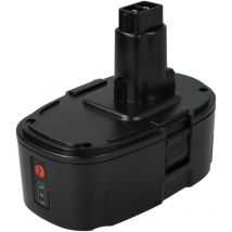 1x Batterie compatible avec Dewalt DC390B, DC390, DC385K, DC380N, DC385B, DC385, DC390KA, DC390K outil électrique (5000 mAh, Li-ion, 18 v) - Extensilo