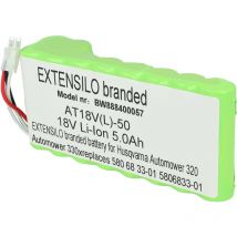 Extensilo - 1x Bloc de batteries compatible avec Husqvarna Automower 420 2022, 420 2021, 430, 420 2019, 420 2020 robot tondeuse (5000mAh, 18V, Li-ion)