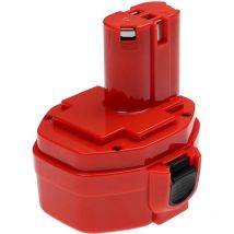 1x Batterie compatible avec Makita 8433D, 8433DWDE, 8433DWAE, 8434DWFE, 8433DWFE, JR140D, BMR100 outil électrique (3300 mAh, NiMH, 14,4 v) - Extensilo