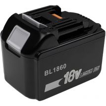 Batterie compatible avec Makita DDF481RMJ, DDF481RTJ, DDF480RMJ, DDF480ZJ, DDF481, DDF481RFJ outil électrique (6000 mAh, Li-ion, 18 v) - Extensilo