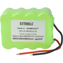 Batterie remplacement pour Bosch FD8901, GP180SCHSV12Y2H, GPRHC18SV007, VBH14401/03, 00751992 pour aspirateur (3500mAh, 14,4V, NiMH) - Extensilo