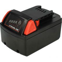 Extensilo - Replacement Battery compatible with Milwaukee 2615-21, 2615-21CT, 2620-20, 2620-21, 2620 Electric Power Tools (5000 mAh, Li-ion, 18 v)
