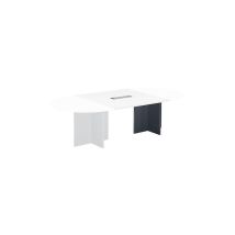 Sans Marque - Extension blanche pour table modulable avec Top Access intégré pieds croix Essens - Maxiburo