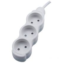 Extensión eléctrica 3 salidas - 5 metros - Blanco - IP20 - 250V ac