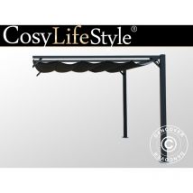 Dancover - Extension for pergola gazebo Santa Cruz, 3x3 m, Dark grey