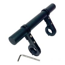 Langray - Extension Guidon,Velo Guidon Extension Lampe Lumière Support Téléphone Extension en Alliage d'Aluminium pour Motorcycle E-Vélos Bike