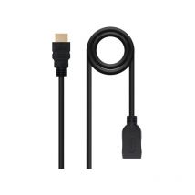 NANOCABLE 10.15.1012 - Câble prolongateur haute vitesse HDM 2.0, A/M-A/H, noir, 2 m