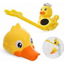 Ensoleille - Extensions de robinet pour enfants, 2 extensions de robinet pour enfants et extensions d'interrupteur de robinet, forme de canard,