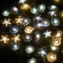 Exterieur interieur guirlandes lumineuses led pile guirlande de lumière décoration chambre déco anniversaire mariage tropical marine hippocampe