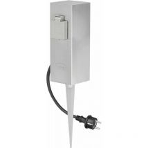 Ledino - 2er columna de conexión al aire libre de acero inoxidable S2 (por 6)