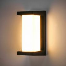 Hoopzi - Exterior wall lamp, led aluminum wall lamp, IP65 12W waterproof exterior wall lamp, modern wall lamp lamp square wall lamp wall lamp,