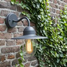 Rustic Outdoor Wall Light Dark Grey IP44 - Kansas