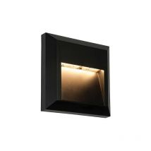 Saxby Lighting - Saxby Severus - Integrated led 1 Light Outdoor Wall Light Black Abs Plastic, Clear IP65